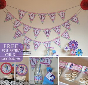 free equestria girls party printable